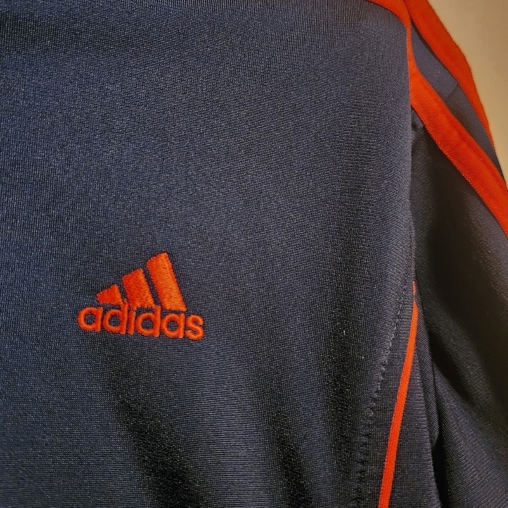 Adidas Navy Blue with orange stripes jacket Men''s Size M. - Picture 3 of 6